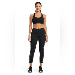 GAP Fit Winterbrush Black Leggings Geometric Pattern Woman Lady Medium These